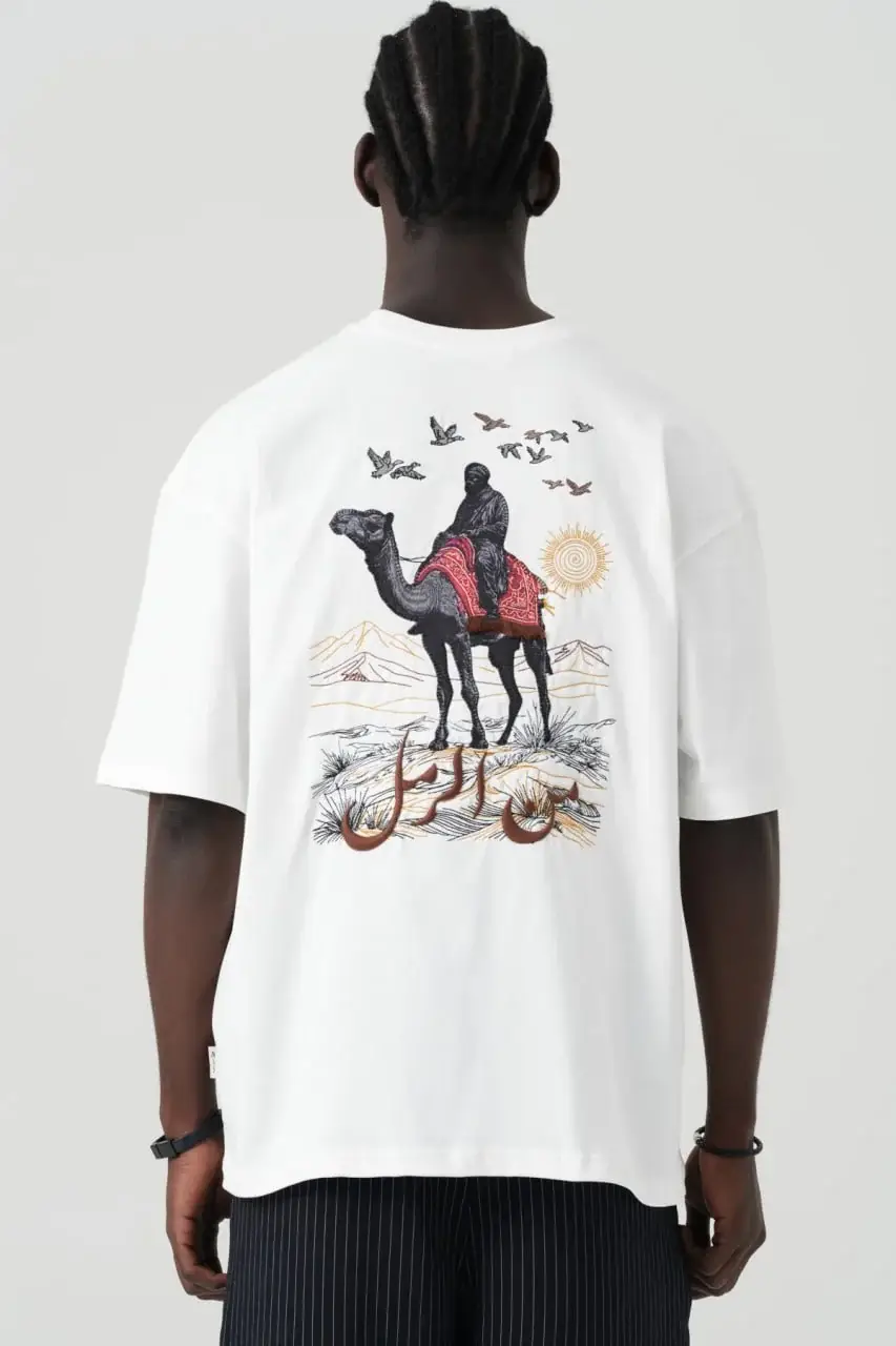 Takavar Camel Oversize Kesim Özel Tasarım Baskı Na...