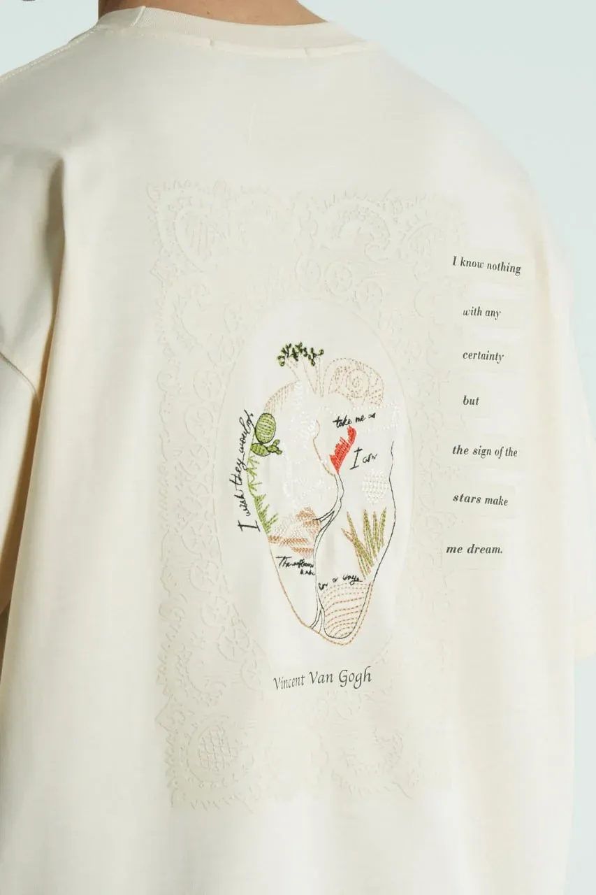 Heart Özel İşlemeli Oversize Kesim Erkek Tişört